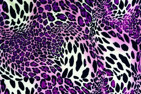 Texture of print fabric stripes leopard for background Stock Photos