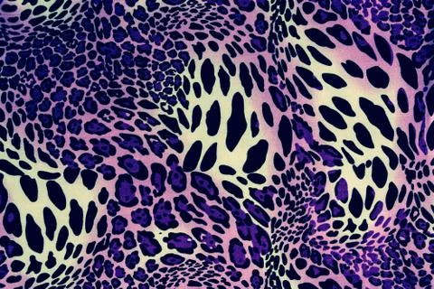Texture of print fabric stripes leopard for background Stock Photos
