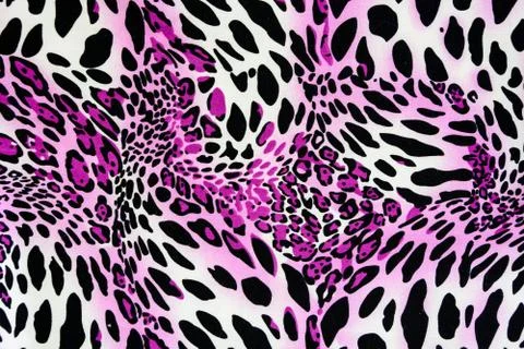Texture of print fabric stripes leopard for background Stock Photos