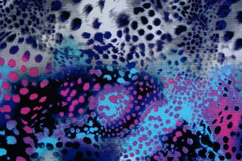 Texture of print fabric stripes leopard for background Stock Photos