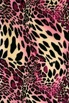 Texture of print fabric stripes leopard for background Stock Photos