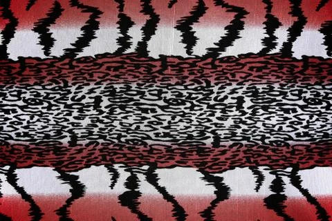 Texture of print fabric stripes leopard Stock Photos