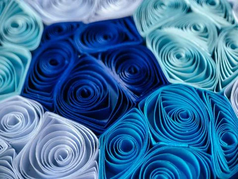 The texture of the product made by the technique of quilling. DIY crafts. Stock Photos