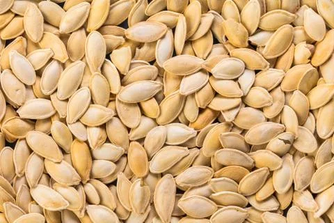 Texture of pumpkin seeds close-up Stock Photos