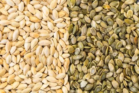 Texture of pumpkin seeds close-up Stock Photos