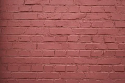 Texture of a pure red brick wall Stock Photos