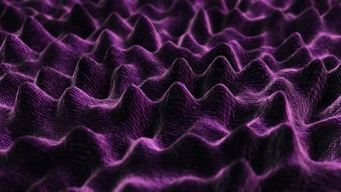 Texture purple fabric surface waves animation with seamless loop motion Stock Footage 327523537