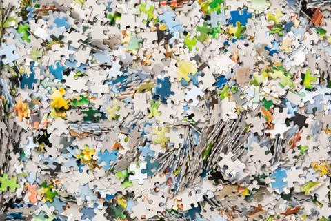 Texture of puzzles closeup.top view Stock Photos