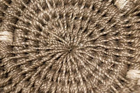 Texture raffia basket Stock Photos