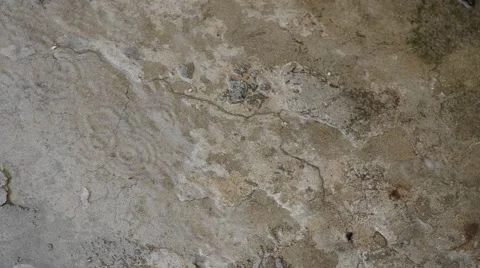 Texture of rain falling on the wet ground Video stock 52680426