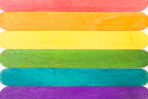 Texture of rainbow wood background Stock Photos