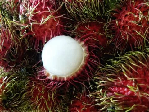 The texture of the rambutan Stock Photos
