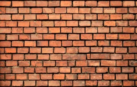 Texture of red brick. Bonded masonry. Old wall Stock Photos