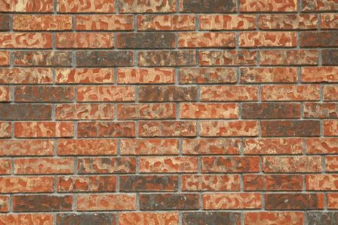 Texture of red brick wall as background Stockfoto's