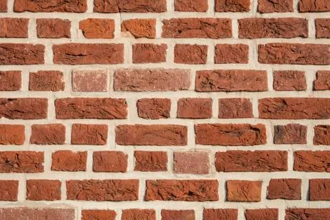 Texture of red brick wall Stock Photos