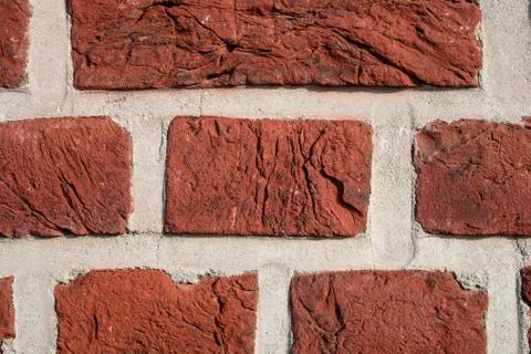 Texture of red brick wall Stock Photos