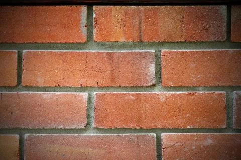 Texture of red bricks wall Stock Photos