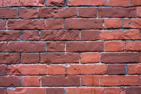 Texture of red brickwork Stock Photos