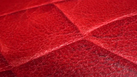 Texture of red leather - natural material background. Fashion and clothing Stock Footage 139379272