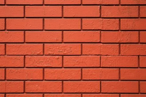 Texture of red, orange brick wall Stock Photos