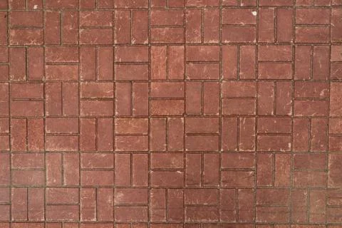 Texture of red paving slabs Stock Photos