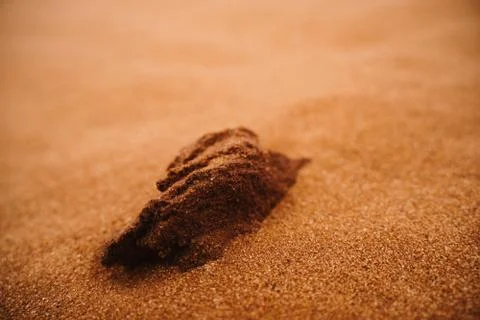 Texture of red sand with structures and small stones Stock Photos