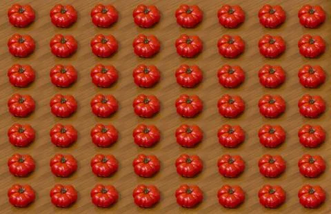 Texture of red tomatoes on the floor Stock Photos