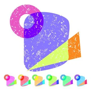 Texture risograph effect cartoon vector graphic 스톡 일러스트
