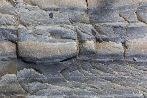 The texture of a river boulder Foto stock