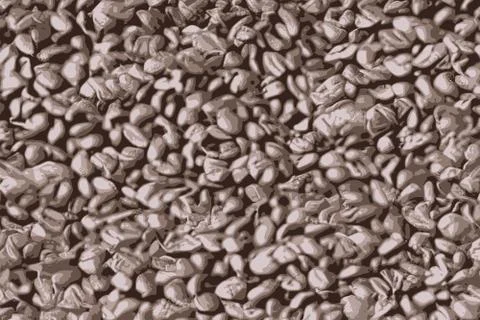 Texture of roasted coffee beans for a background Stock Illustration