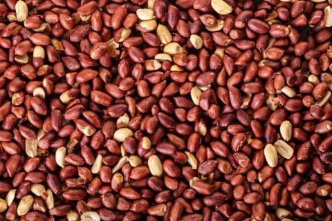 Texture of roasted peanuts close-up Stock Photos