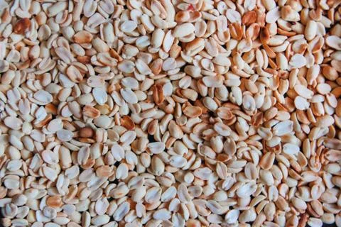 The texture of roasted peanuts Stockfoto's