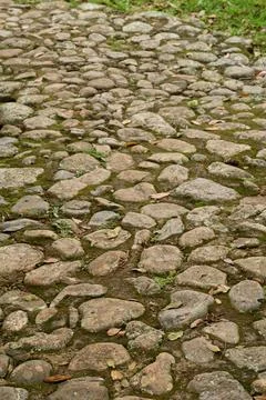 Texture rock pathway river stone pattern road Stock Photos