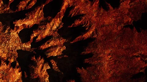 Texture of rock surface in warm tones with shadows and patterns Stock Footage 345011827