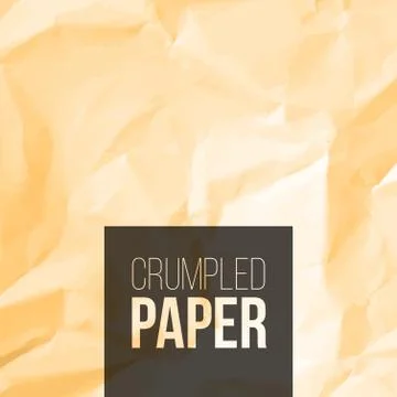 Texture of rough crumpled paper background Stock Illustration
