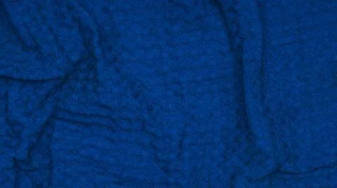 Texture of rumpled kitchen blue towel. Classic blue Stock Photos