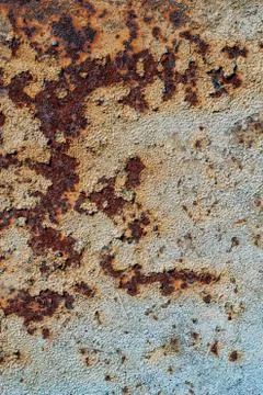 Texture of rusty iron, cracked paint on an old metallic surface, sheet of rus Stock Photos