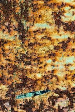 Texture of rusty iron, cracked paint on an old metallic surface, sheet of rus Stock Photos
