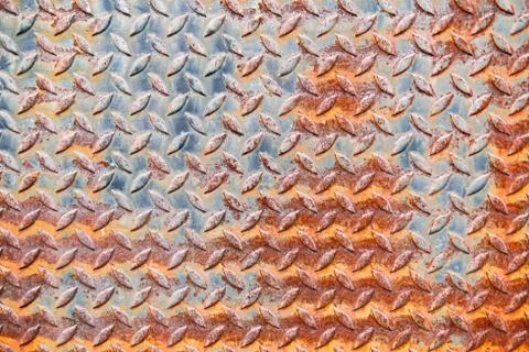 Texture of rusty metal mesh.Closeup Rusty metal plate texture for background. Foto stock