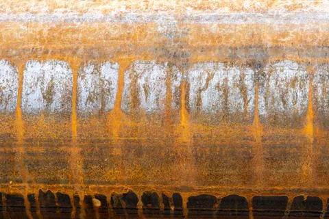 Texture of rusty metal sheet. Oxidized iron list Stock Photos