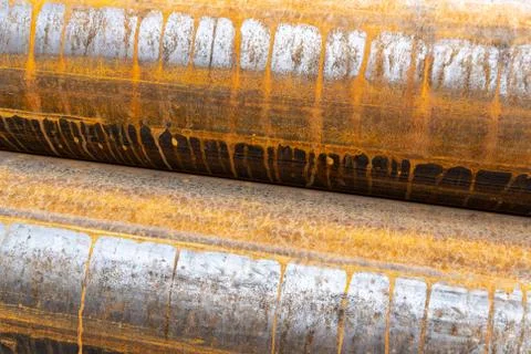 Texture of rusty metal sheet. Oxidized iron list Stock Photos
