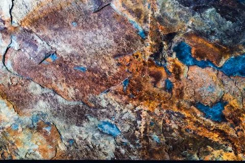 The Texture of a Rusty Metal Surface, Cracked Paint Stock Photos