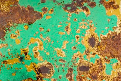 Texture of rusty painted metal Stock Photos