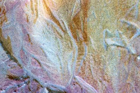 The texture of sand and water. Stock Photos