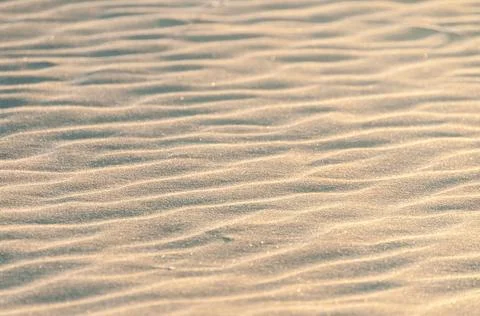 Texture of sand on a beach forming waves Stock Photos