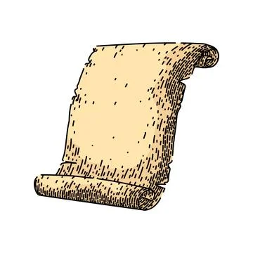 Texture scroll paper sketch hand drawn vector Stock Illustration