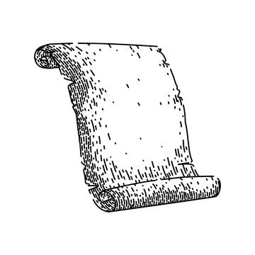 Texture scroll paper sketch hand drawn vector Stock Illustration
