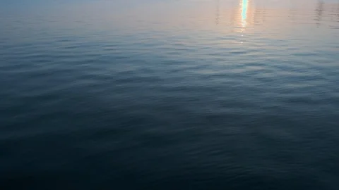 Texture of sea water with small waves. Copyspace. Marine picture. Stock Footage 105268535