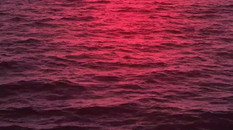Texture of Sea Water at Sunset 4 Stock Footage 48088836