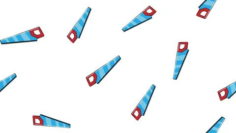 Texture, seamless abstract pattern of building sharp metallic blue and red ha Stock Illustration